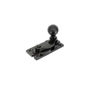 Sash Heritage Claw Fastener with Reeded Knob (Non-Locking) - Black