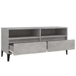 Berkfield TV Cabinet Concrete Grey 100x34.5x44.5 cm Engineered Wood