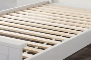 Furniturebox UK Azure White Wooden Solid Pine Quality Single Bed Frame (Single Bed Frame Only) Modern Simple Design