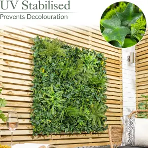 Artificial Plant Living Wall Panels Fence Covering Indoor Outdoor (Set of 4 1m x 1m)