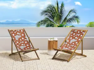 Sun Lounger Wood Light Brown ANZIO