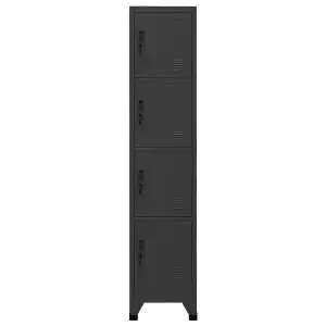 Berkfield Locker Cabinet Anthracite 38x45x180 cm Steel