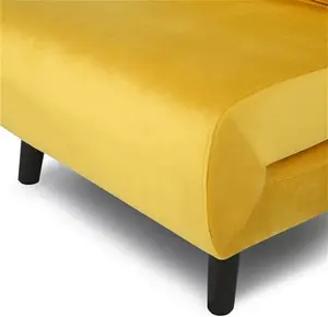 Single Sofa Bed - Fold Out Bed Chair Fairmont Park Upholstery Colour: Yellow, Upholstery Material: Velvet