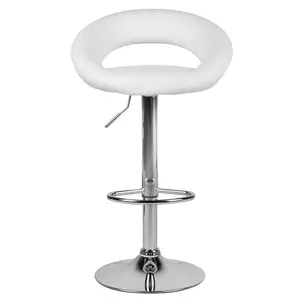 Cartwright Height Adjustable Swivel Bar Stool (Set of 2) White