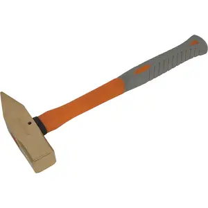 Durable 2.2lb Cross Pein Engineers Hammer with Non-Sparking Beryllium Copper Head