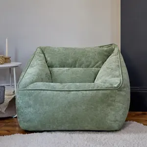 icon Natalia Chenille Armchair Bean Bag Sage Green Giant Bean Bag Chair