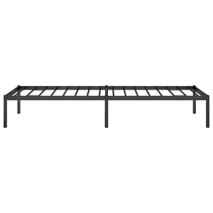 Berkfield Metal Bed Frame Black 75x190 cm 2FT6 Small Single