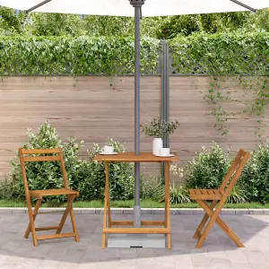 vidaXL Folding Garden Table 70x70x75 cm Solid Acacia Wood