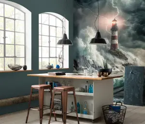 Lighthouse Beacon In The Storm- One roll digital mural