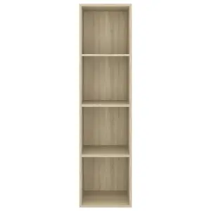 Berkfield Wall-mounted TV Cabinet Sonoma Oak 37x37x142.5 cm Engineered Wood