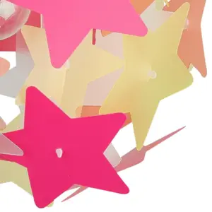 First Choice Lighting Set of 2 Multi Coloured Stars Easy Fit Light Shades