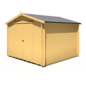 Shire 10x10 Bradley Log Cabin - 19mm Thick Logs