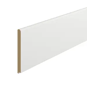 White MDF Rolled edge Window board, (L)2.1m (W)219mm (T)25mm