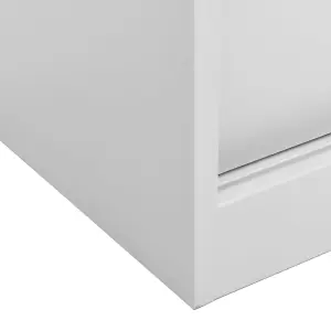 Berkfield Office Cabinet with Sliding Door Light Grey 90x40x90 cm Steel