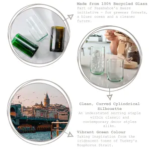 Pasabahce Aware Iconic Recycled Glass Tumblers - 280ml - Green - Pack of 4