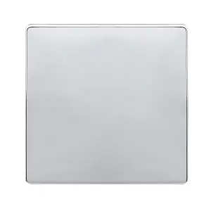 Polished Chrome Screwless Plate 1 Gang Blank Plate - SE Home