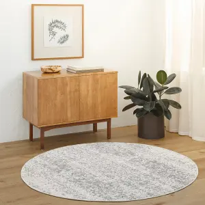 JULIETTE Round Oriental Vintage Area Rug 160 x 160 cm