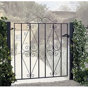 STIRA Metal Scroll Low Flat Garden Gate 1067mm GAP x 914mm High ST05ZP