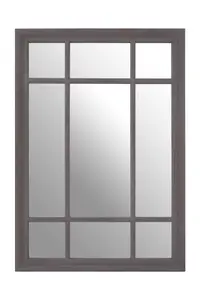 Interiors by Premier Hawthorne Rectangular Grey Wall Mirror