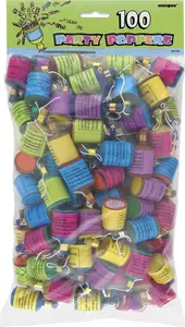 Multicolor Party Poppers - Pack Of 100 - Fun And Easy To Use, Perfect For Celebrations And Special Occasions