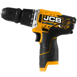 JCB 12V Cordless 4-in-1 Drill Driver 2x 2.0AH Li-ion Batteries in W-Boxx 102 Power Tool Case 21-12TPK2-WB-2