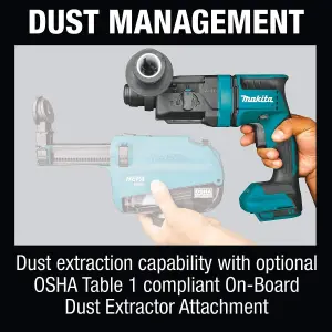 Makita DHR182ZJ 18V Brushless AVT SDS Plus Hammer Drill with Anti-Vibration Technology