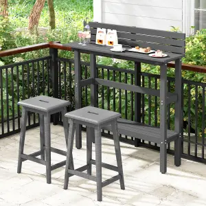 Costway Outdoor Bar Table 122cm Patio Pub Height Table Narrow Dining Table All-Weather