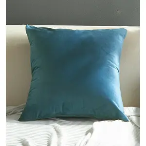 Nayelee Square Throw Pillow Cover (Set of 4) Dark Cyan