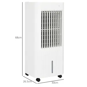 Portable Air Cooler with Humidifier, Remote, Timer, Oscillation, Ice Packs