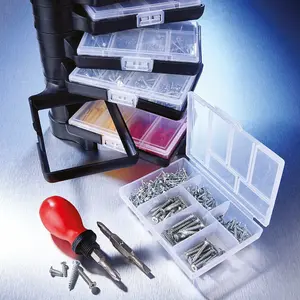 DIY Household Fixings Set with Carry Case, Integrated Screwdriver & Over 1500pcs Including Nails, Screws, Nuts, Bolts, Wall Plugs