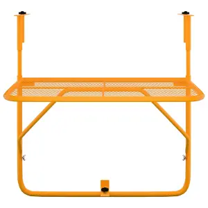 Berkfield Balcony Table Yellow 60x40 cm Steel