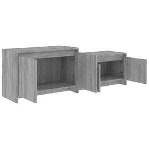 Berkfield TV Cabinet Grey Sonoma 146.5x35x50 cm Engineered Wood