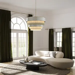 Luminosa Hinkley Reverie Cylindrical Pendant Ceiling Light Champagne Gold