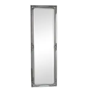 Melody Maison Ornate Silver Full Length leaner /wall Mirror 168cm x 54cm