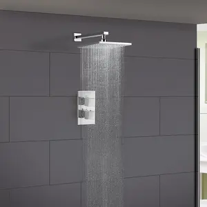 Nes Home Temel Bathroom 1 Way Concealed Thermostatic Shower Valve Mixer Head