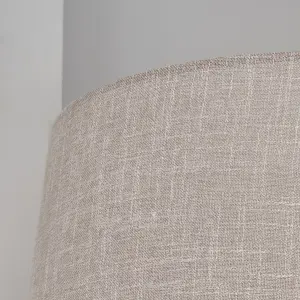 Inlight Petra Light Grey Woven effect Slubby Light shade (D)40cm