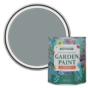 Rust-Oleum Slate Satin Garden Paint 750ml