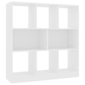 Berkfield Book Cabinet White 97.5x29.5x100 cm Engineered Wood