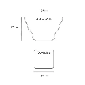 Caramel Ogee Gutter Stop End Outlet, Freeflow 135mm Rain Water Systems