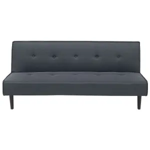 Beliani Retro Sofa Bed VISBY Dark Grey