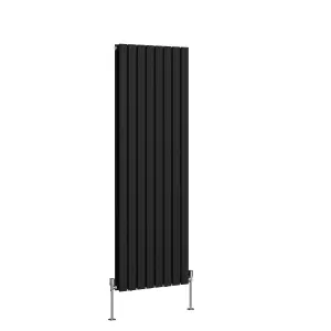 Right Radiators 1600x544 mm Vertical Double Flat Panel Designer Radiator Black