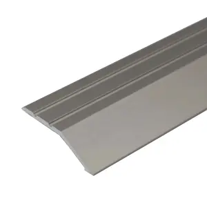 A11 900mm x 40mm 2mm Anodised Aluminium Door Threshold Ramp Profile - Inox, 0.9m