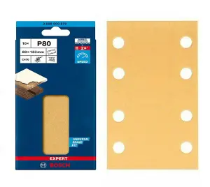 BOSCH Dual Application BEST for Wood & Paint Sanding Sheets (Rectangle 80 x 133mm - 10/Pk) For: Bosch GSS 160 & GSS 18V-10 Sanders