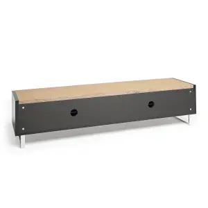 AVF Panorama 1.6m TV Stand with Reversible Top - Light Oak & Grey Oak