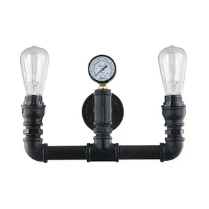 Luminosa Industrial And Retro Wall Lamp Black 2 Light , E14