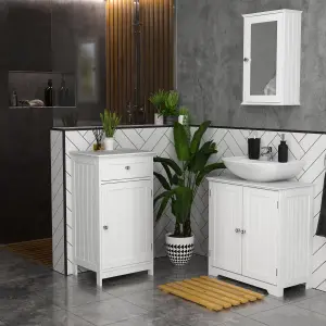 Lassic Hayle Matt White Freestanding Single Bathroom Drawer cabinet (H) 770mm (W) 430mm