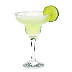 Pack Of 24 Plastic Margarita Glasses - Reusable Cocktail Drink Clear Cup Indoor Outdoor Summer BBQ Party