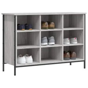 Shoe Cabinet Grey Sonoma 100x35x70 cm Engineered Wood