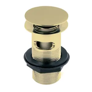  6cm Bathroom Sink Drain Waste Brushed Gold