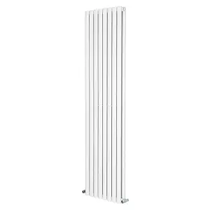 G-Rad White Double Oval Panel Vertical Radiator - (H) 1800 x (W) 480mm